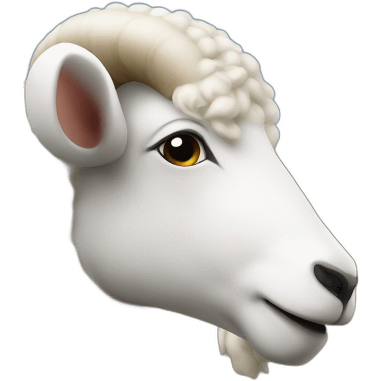 Un âne sur un mouton emoji