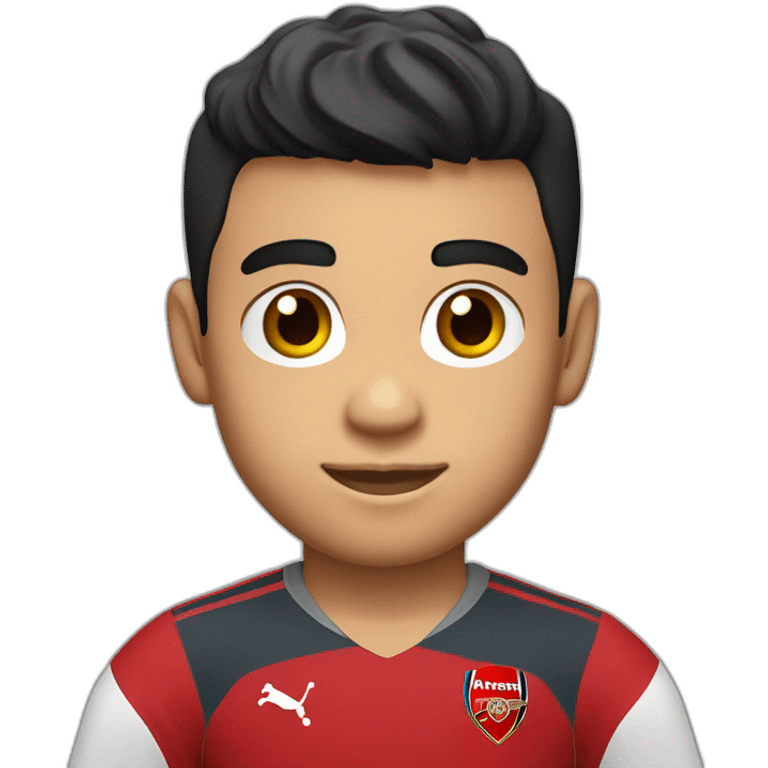 arsenal football club gabriel martinelli red shirt emoji