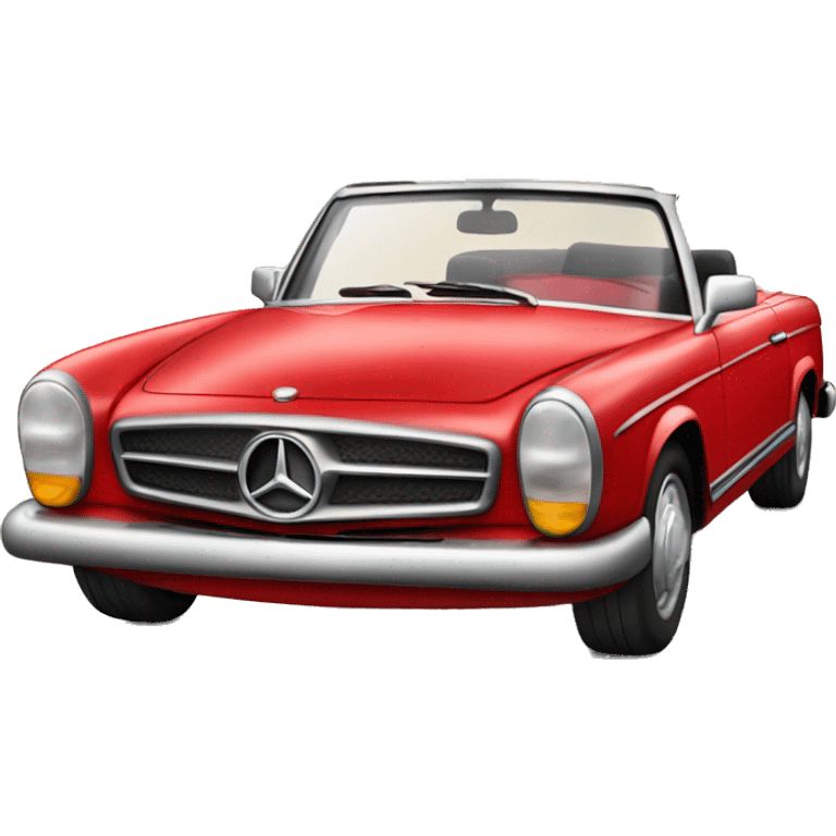 red vintage mercedes convertible emoji