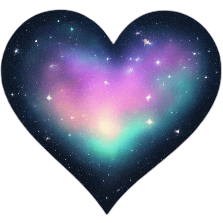 sparkly glittery shiny heart galaxy emoji