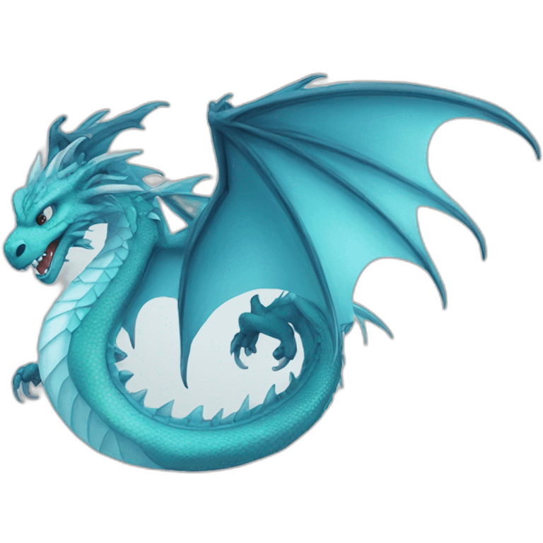 dragon with ice emoji