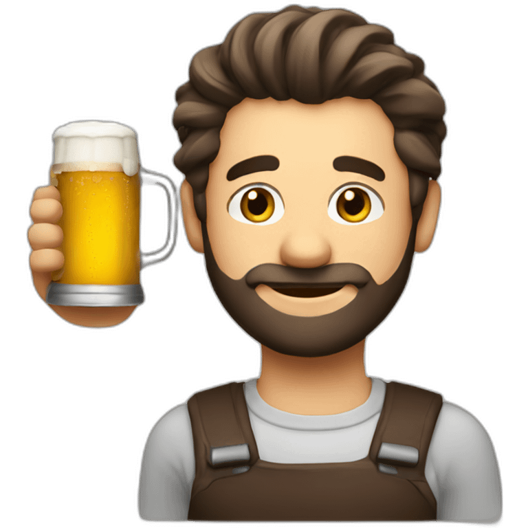 Brew Bartender drinking beer emoji