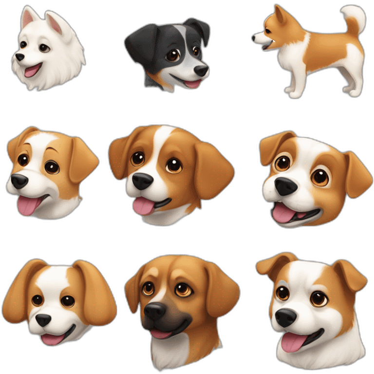 Dog half pomeranian quarter beagle quarter american eskimo black head emoji