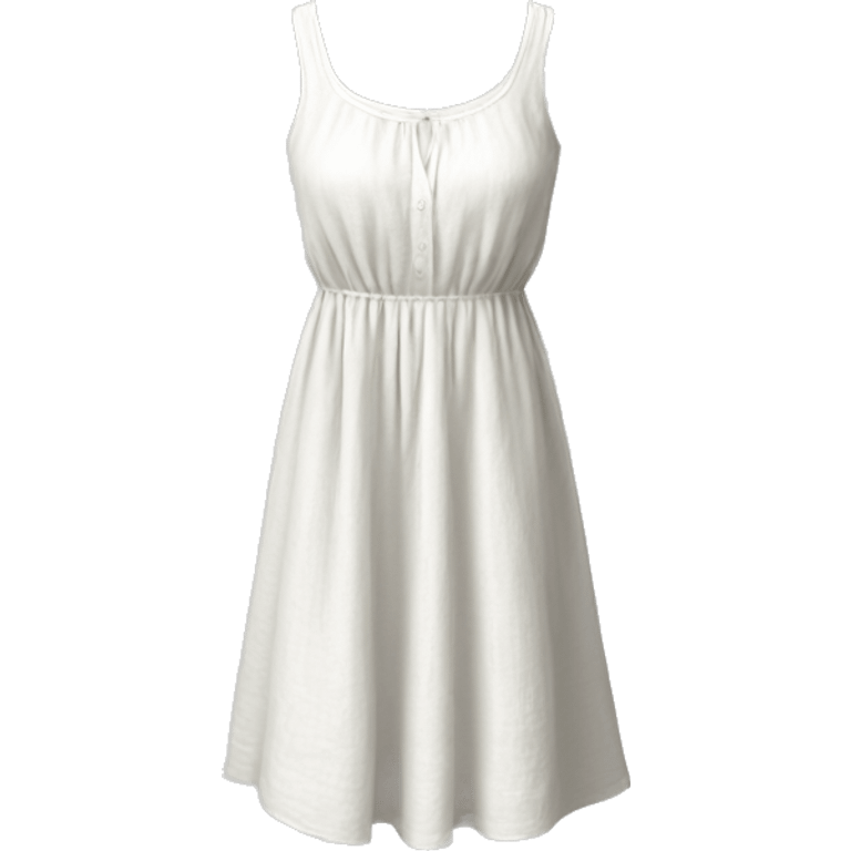 white flowy linen sundress emoji