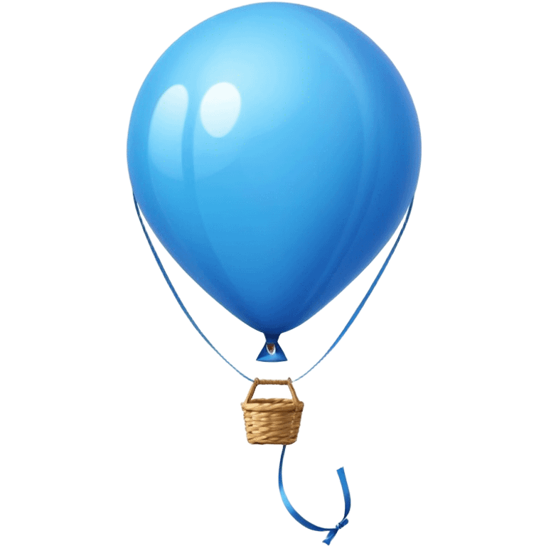 Blauer ballon mit einem stock am ende des seiles  emoji