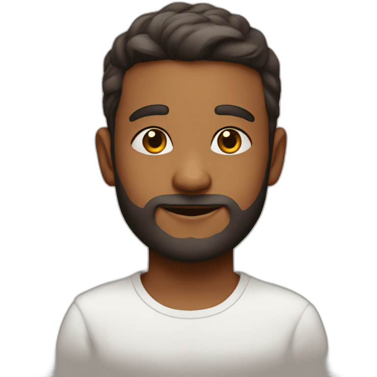 Boy with a light beard and tilak on forehead  emoji