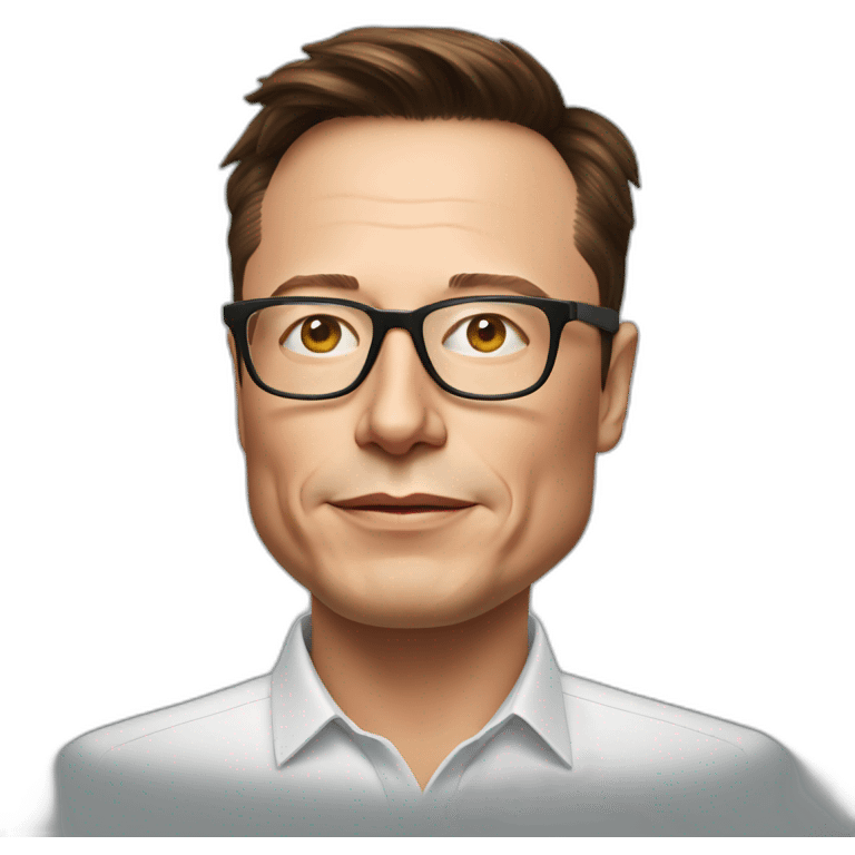 elon musk with glasses emoji