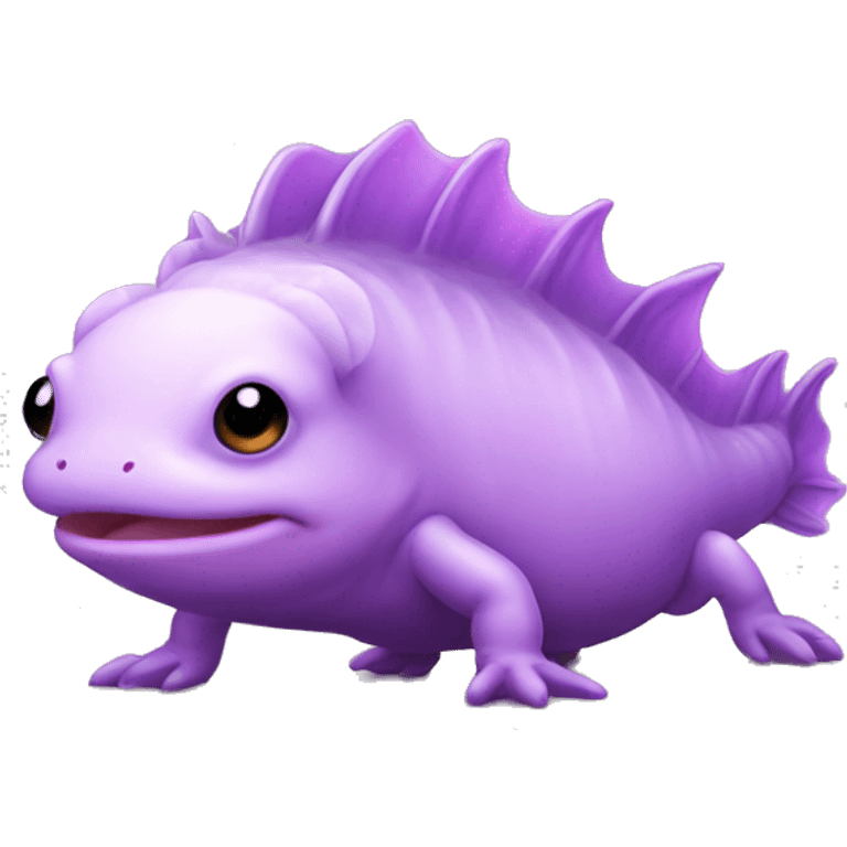 Cute purple axolotl emoji