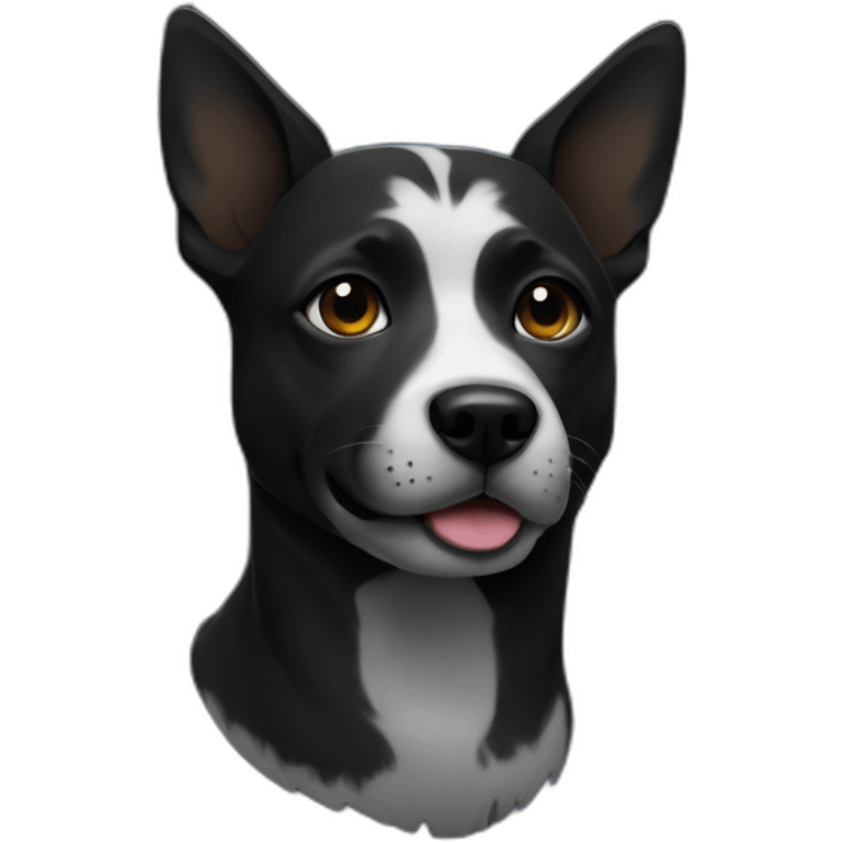 Black Space dog emoji