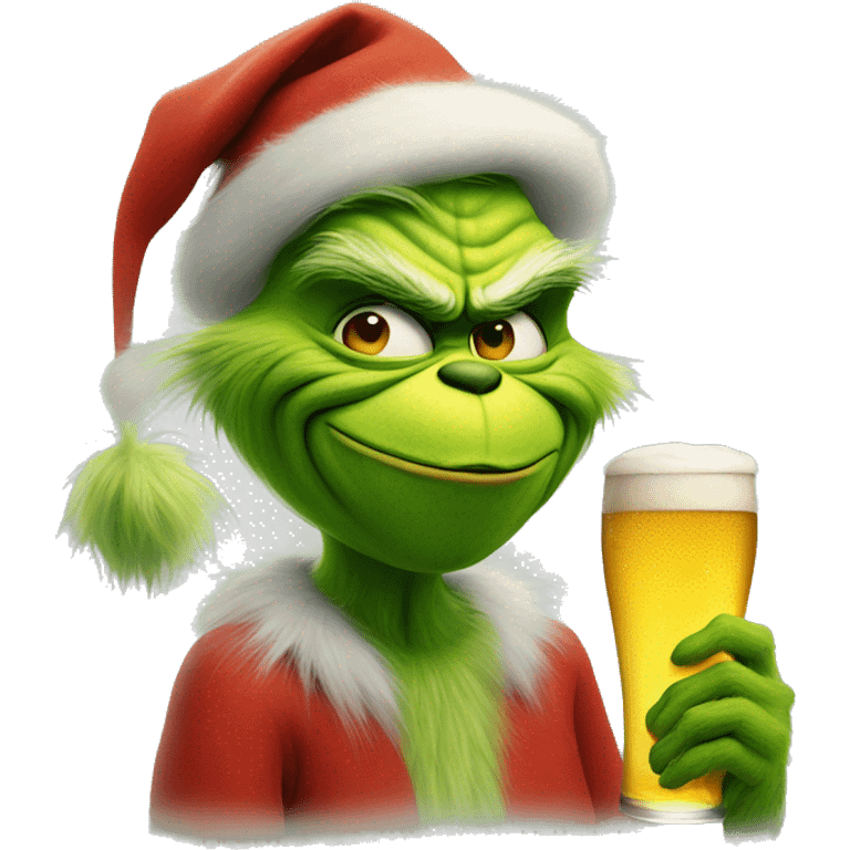 Grinch With a Beer  emoji