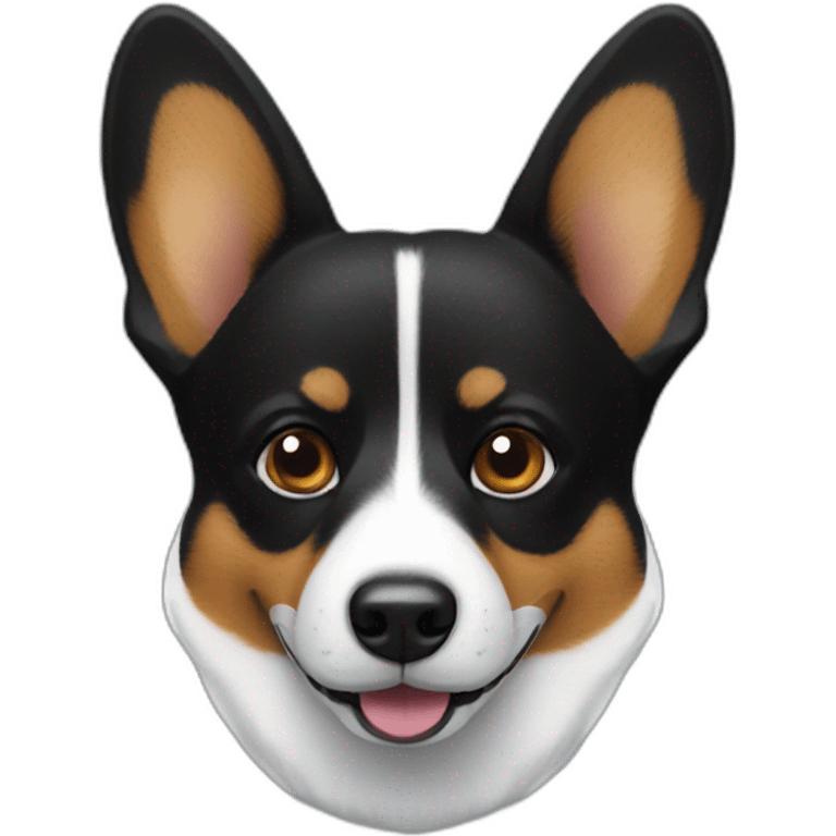 black corgi face emoji