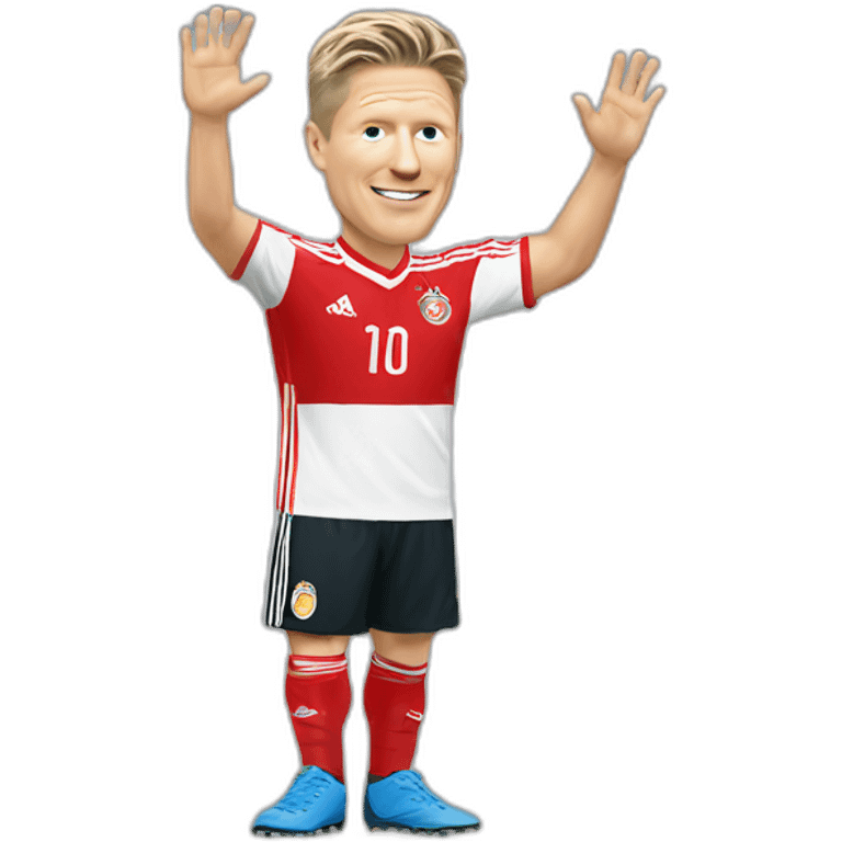 Bastian Schweinsteiger waving emoji