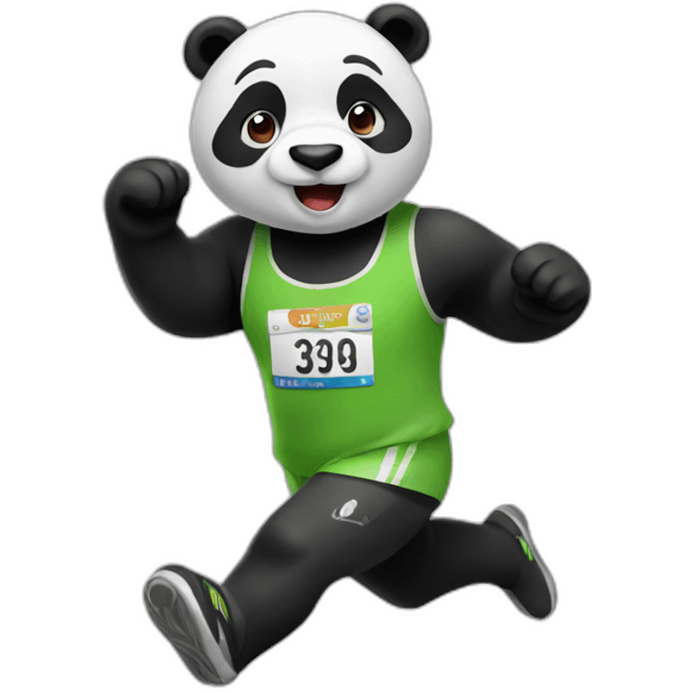 panda running a marathon emoji