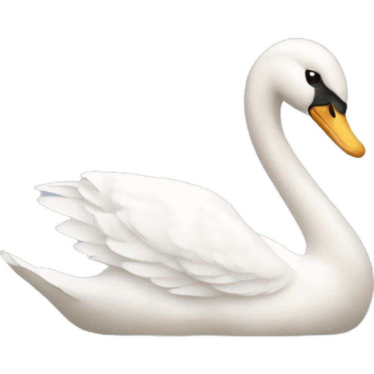 Swan with a bow on it’s head emoji