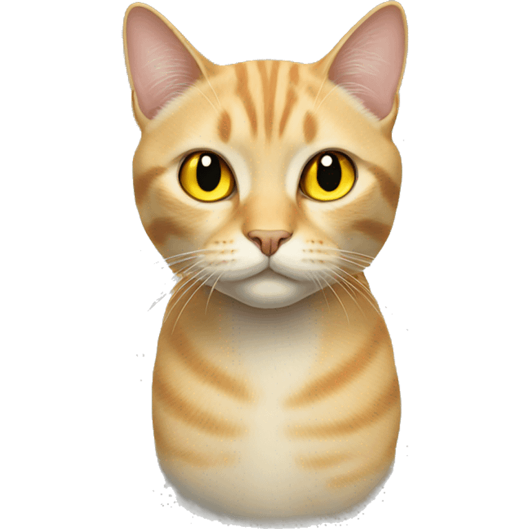 Realistic yellow eyed cat emoji