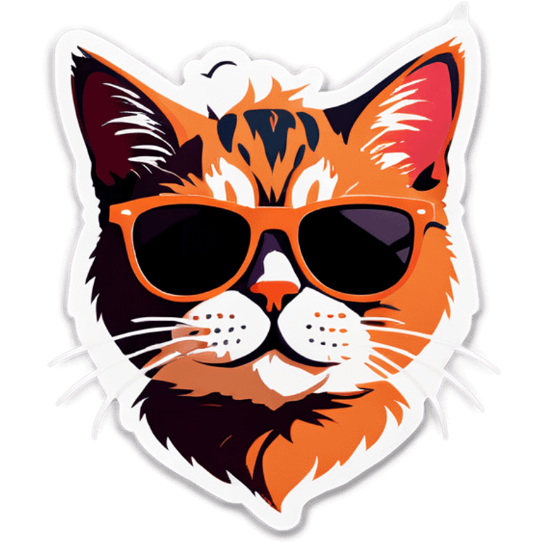 Cat with sunglasses emoji