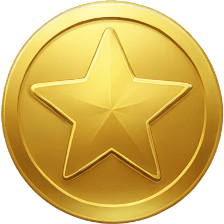 gold coin with star in center emoji