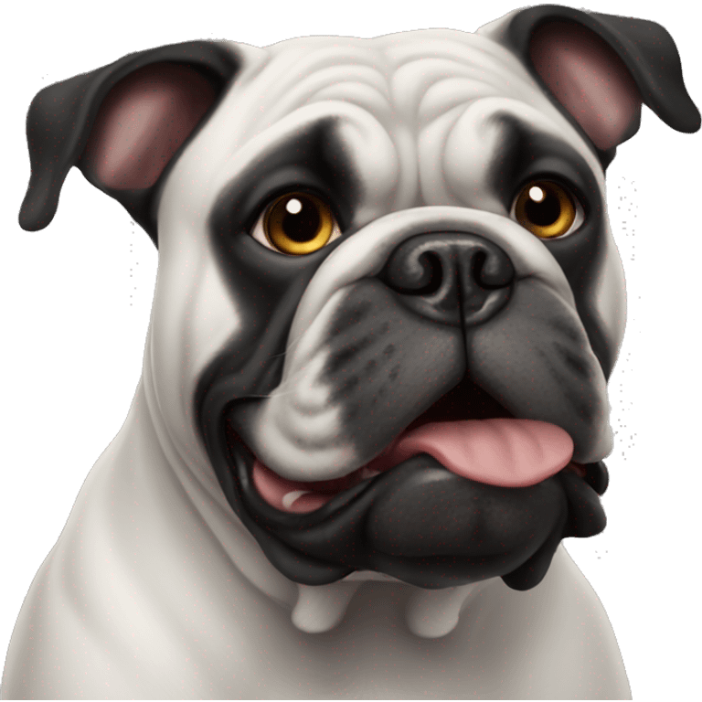 Black bulldog emoji