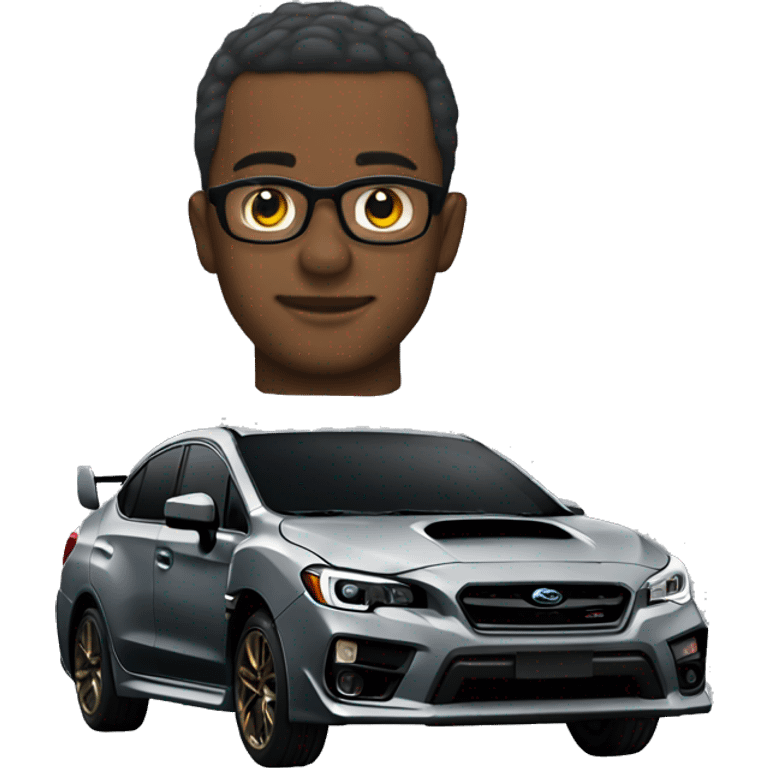 One black Subaru WRX  emoji