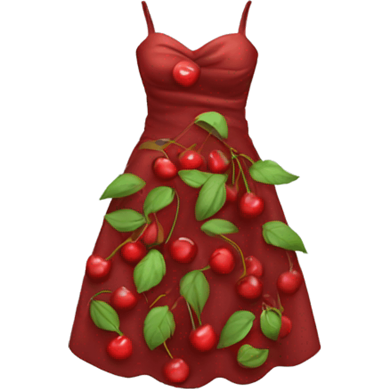 Dress with cherries and a white background emoji