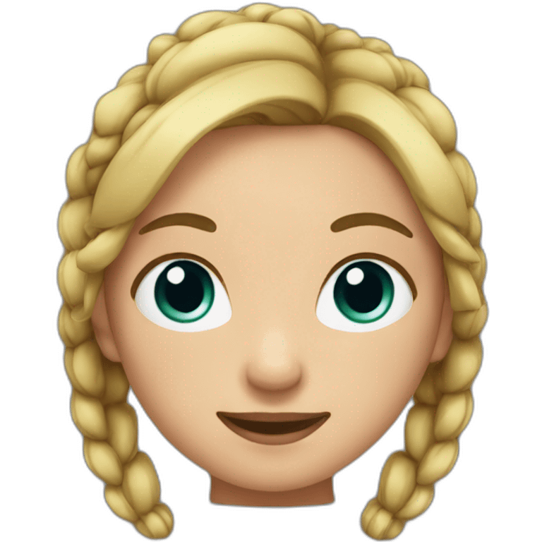 Girl with two pony tails emoji