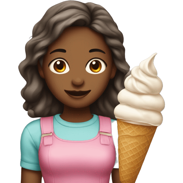 Girls having ice cream emoji