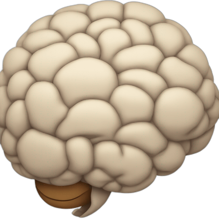 A funny brain  emoji