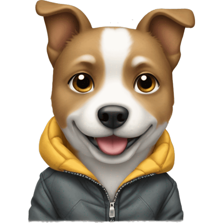 Dog with jacket emoji