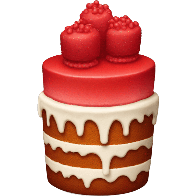 Red cake  emoji