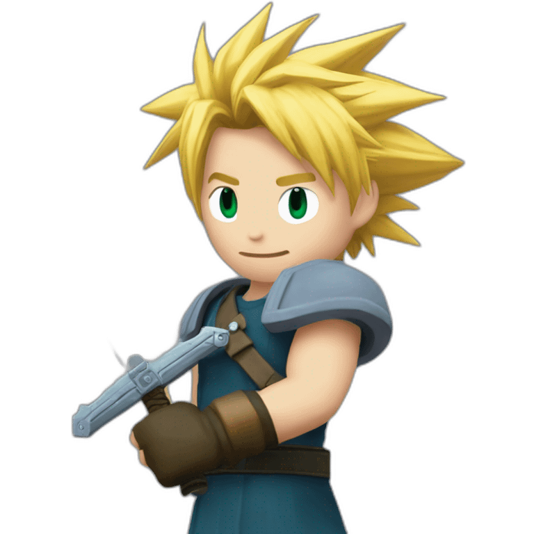 cloud strife with buster sword emoji