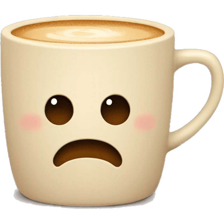 Warm coffee in a beige mug emoji