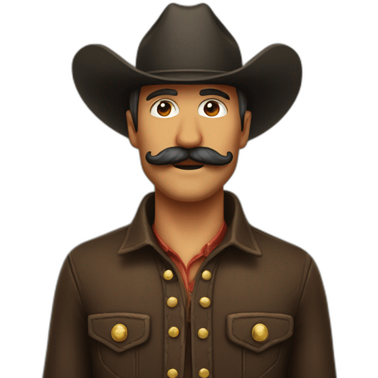 Moustache Cowboy emoji