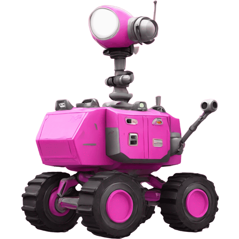 moon rover in strong pink color emoji