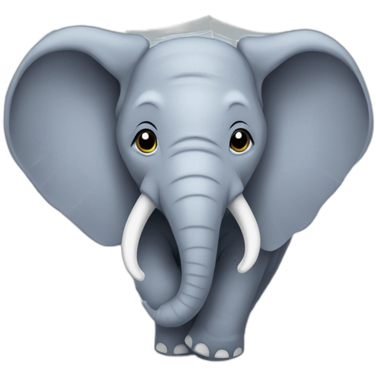 an elephant on a spiderweb emoji