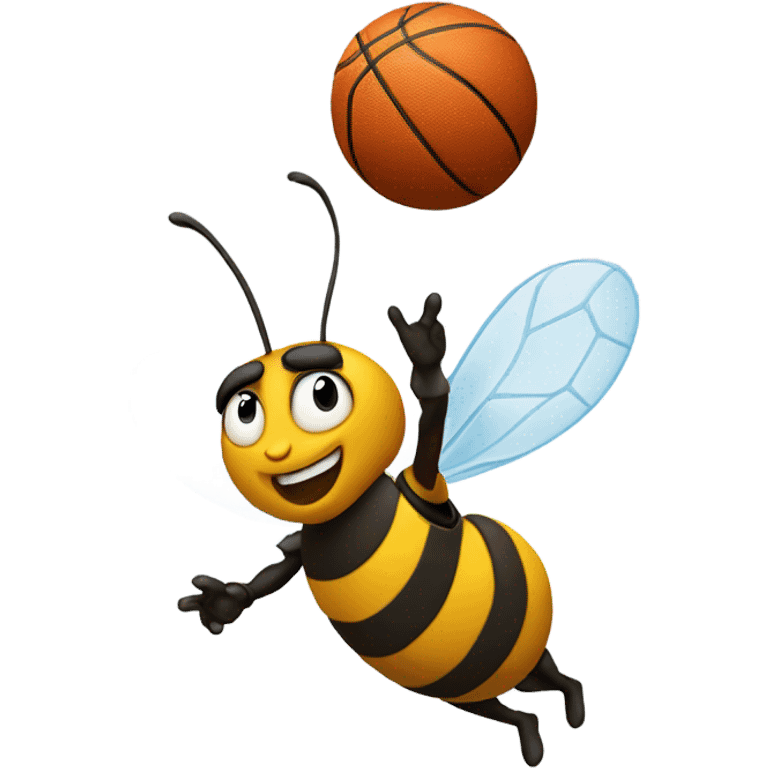 generate a bee shooting a basketbal emoji