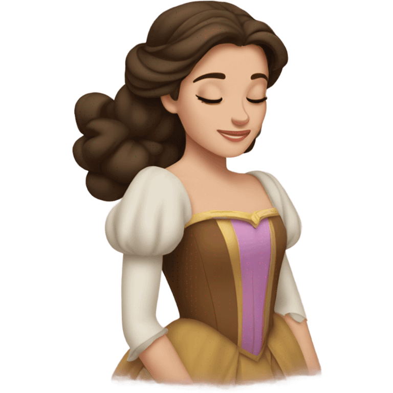 Sleeping brunette beauty princess Disney emoji