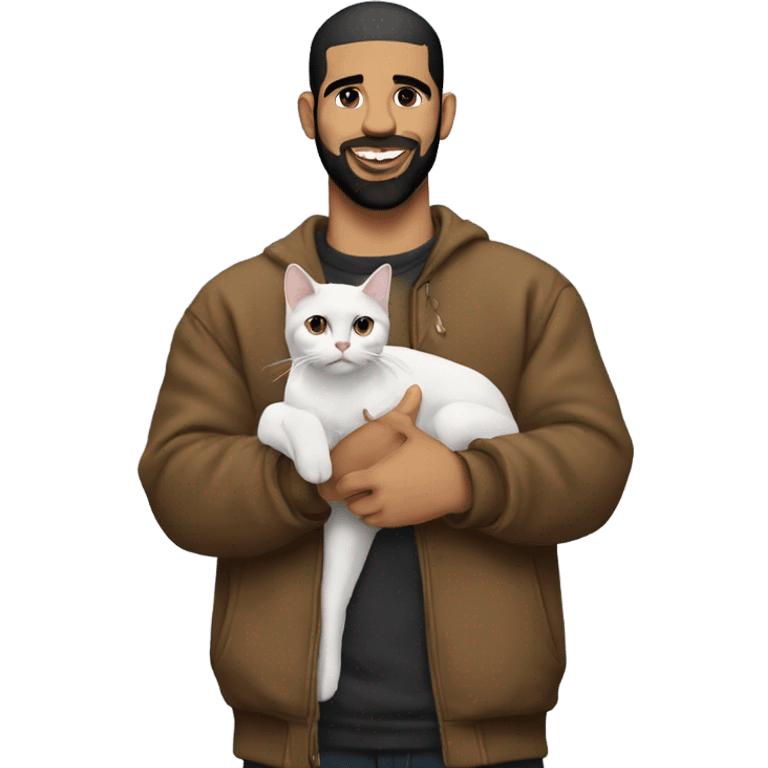 Drake holding a cat emoji