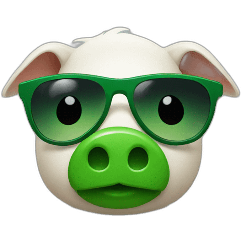 green piggyban with sunglasses emoji