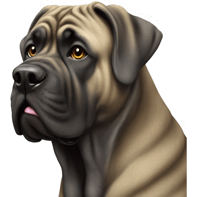 Reverse brindle mastiff emoji