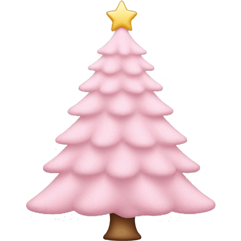 pastel pink christmas tree emoji