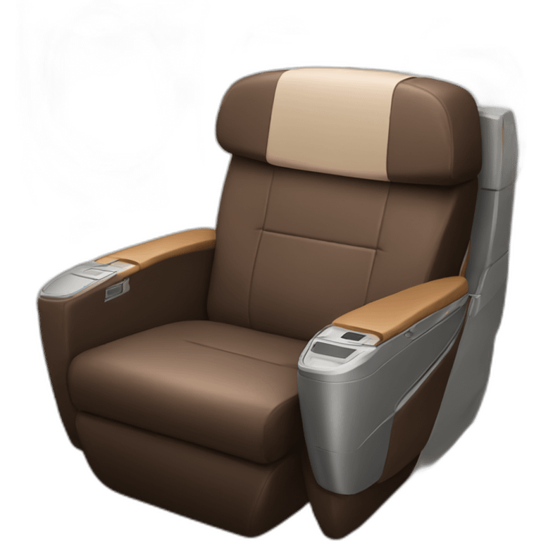 Luxe Business class Brown Airplane seat emoji