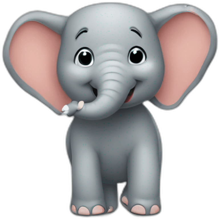 elephant throwing confetti cartoon emoji