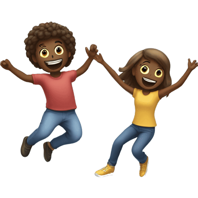 2 People jumping on a trampoline emoji