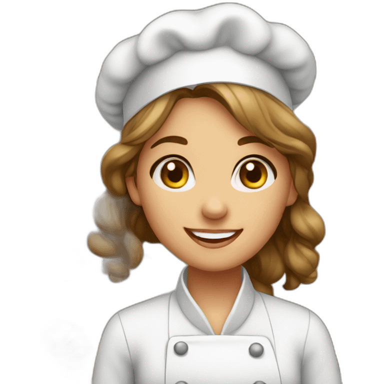 Baker Girl saying thank you  emoji