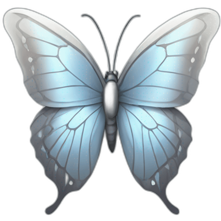 Silver butterfly emoji