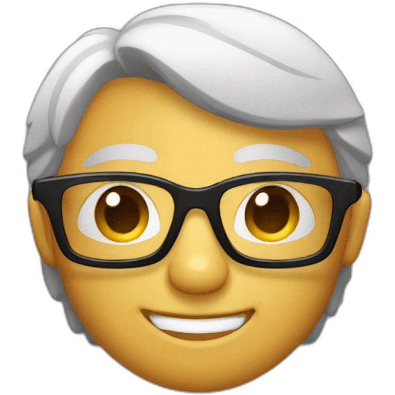 Geek brun lunettes emoji