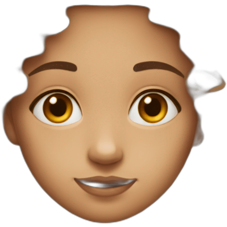 a-girl-where-she-put-her-both-left-and-right-hand-under-her-chin emoji