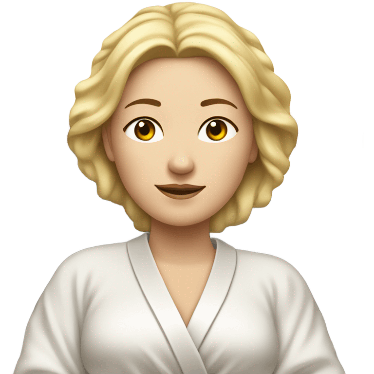 White skin Blonde woman relaxed spa emoji