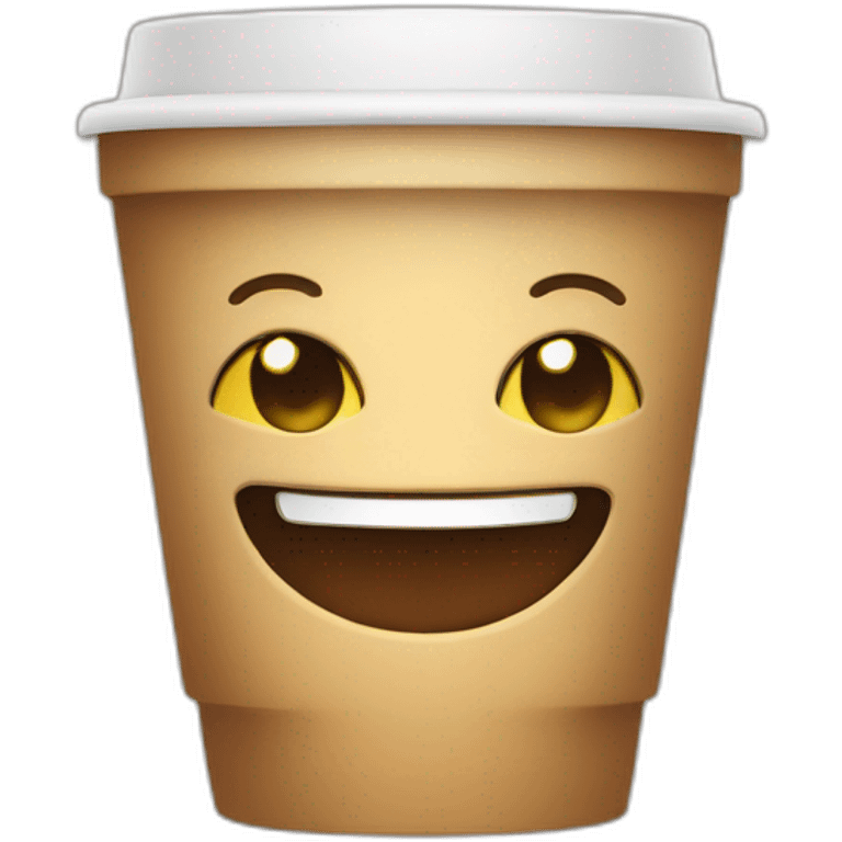 smiling coffee takeaway cup emoji