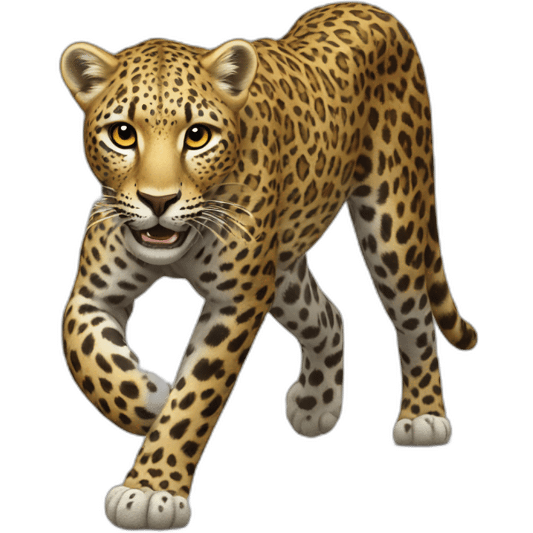 leopard run to the right emoji